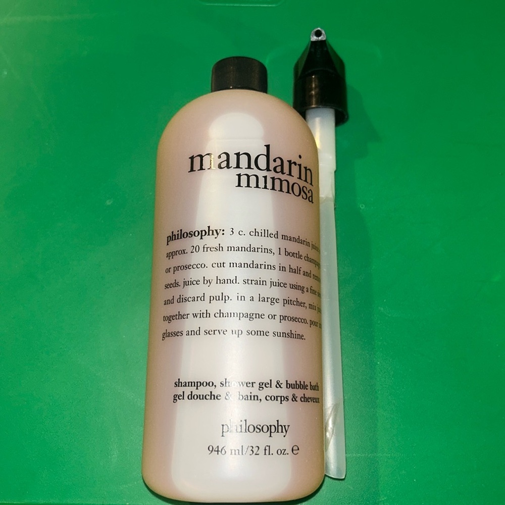 NEW Philosophy Mandarin Mimosa 32oz. 3-in-1 Shampoo, Shower Gel and Bubble Bath
